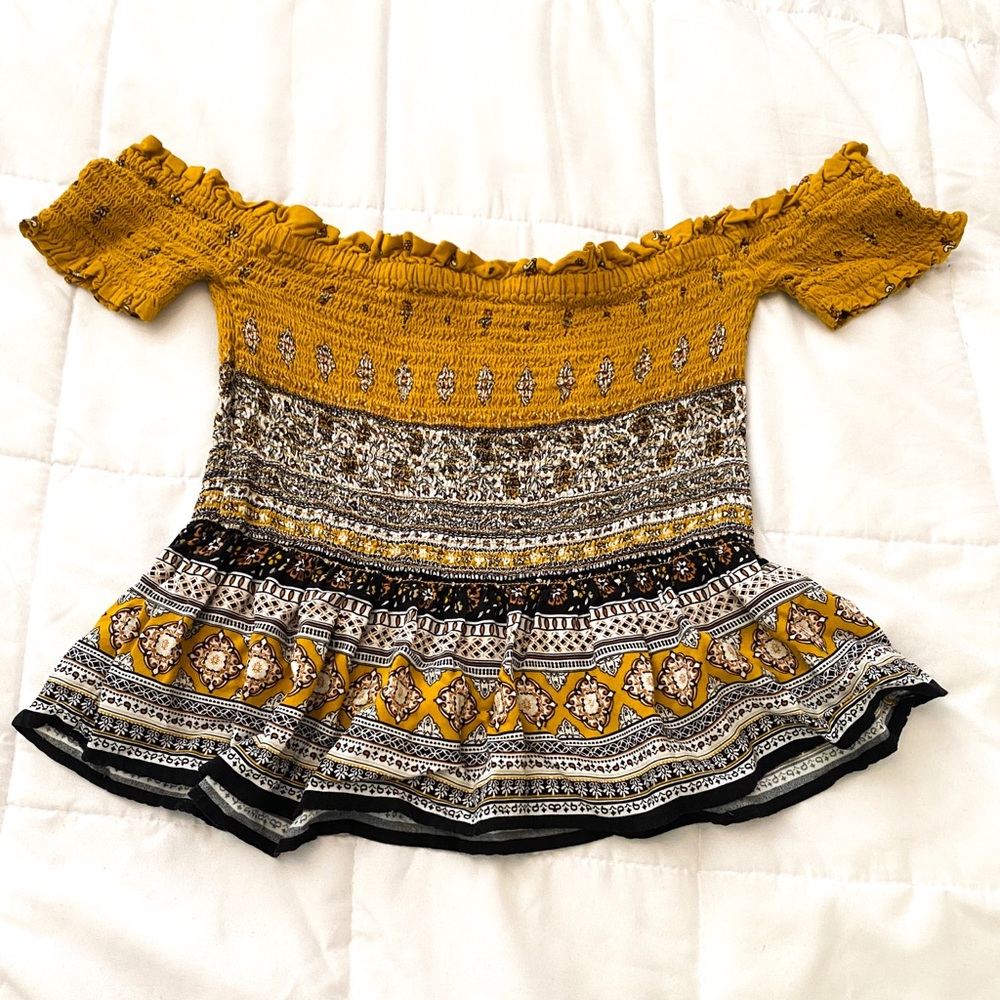 Love tree off the shoulder top